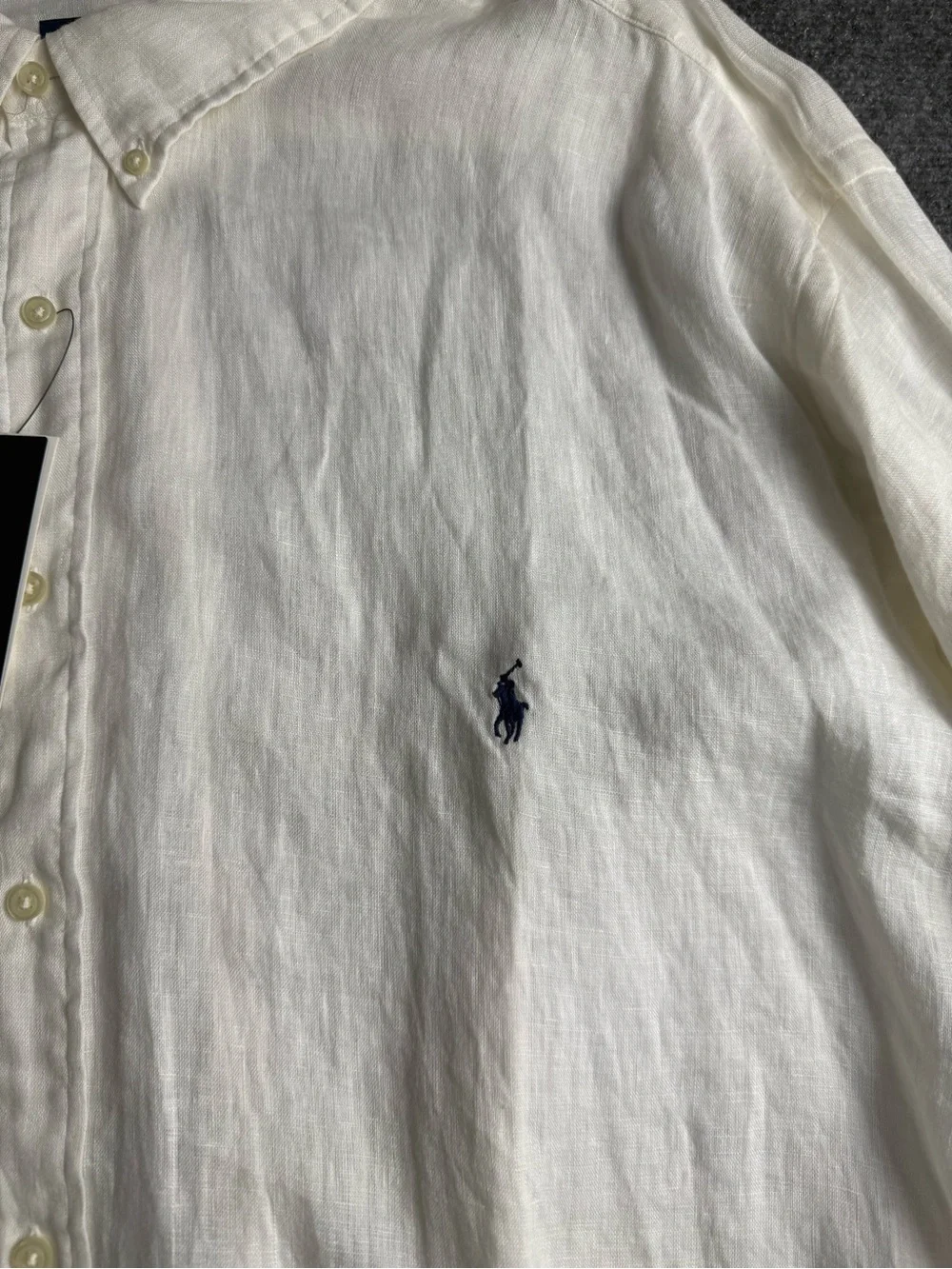 Polo by Ralph Lauren Men's 4XLT Off-White Long-Sleeve Button-Down Shirt Nwt